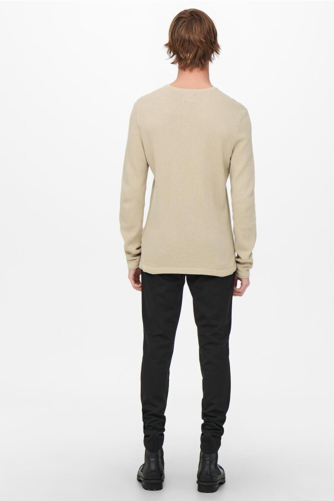 ONSPANTER LIFE 12 STRUC CREW KNIT N 22016980 Silver Lining